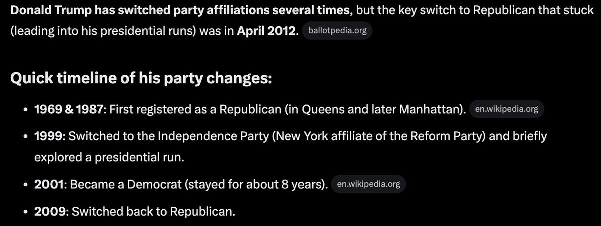skipintro85's tweet photo. @TPa1191220 @bigo_flop @SIMPSONSZN @LorenLorosa you are aware trump was a democrat from 2001 - 2009, which was during the time they were bffs and partied together, right? https://t.co/tdYykxPogB