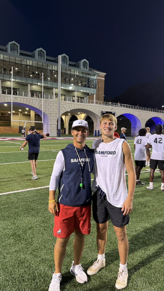 Elijah_Roberts3's tweet photo. Had a great time competing at @SamfordFootball camp. Thank you Coaches @Coach_Grass, @DrewSwinney5, and @WillGilchrist5 for a great camp. Especially appreciate the message about Jesus at the end of camp! https://t.co/m7Vr856nWo