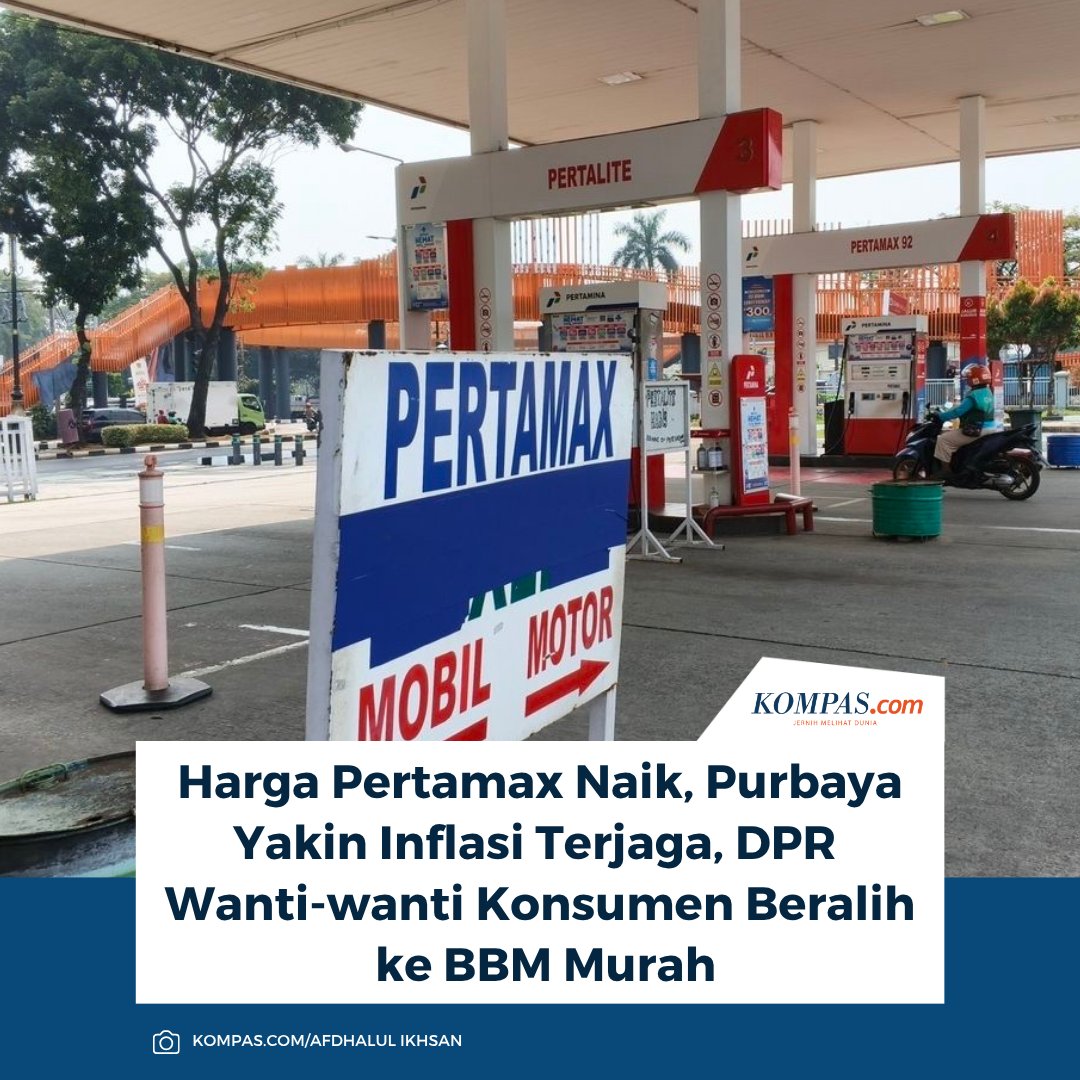 kompascom's tweet photo. Baca di sini: https://t.co/7Phwjk8fI0 

Menteri Keuangan Purbaya Yudhi Sadewa menilai dampaknya terhadap inflasi akan terbatas, sementara Ketua Komisi XI DPR RI Mukhammad Misbakhun mengingatkan adanya potensi kenaikan inflasi serta pergeseran konsumsi masyarakat ke BBM yang lebih murah.

~KQ #BBMnaik #PurbayaYudhiSadewa #misbakhundpr