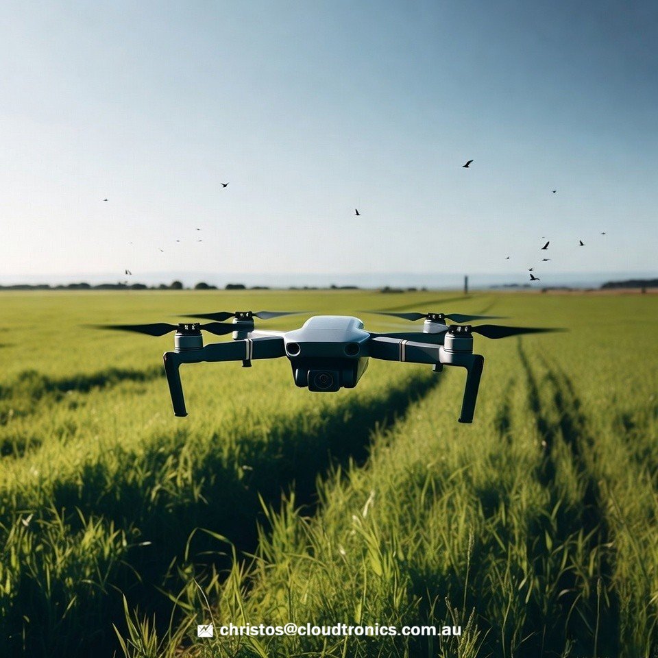 CH_Cloudtronics's tweet photo. This one's for Google to, help our future customers, find us at Cloudtronics:
· the product name, DroneMate.
· the problem, bird control, bird damage, bird deterrent
· the site, farm, vineyard, airport, marina, depot
#Skytronics #DroneMate #Cloudtronics 🇦🇺