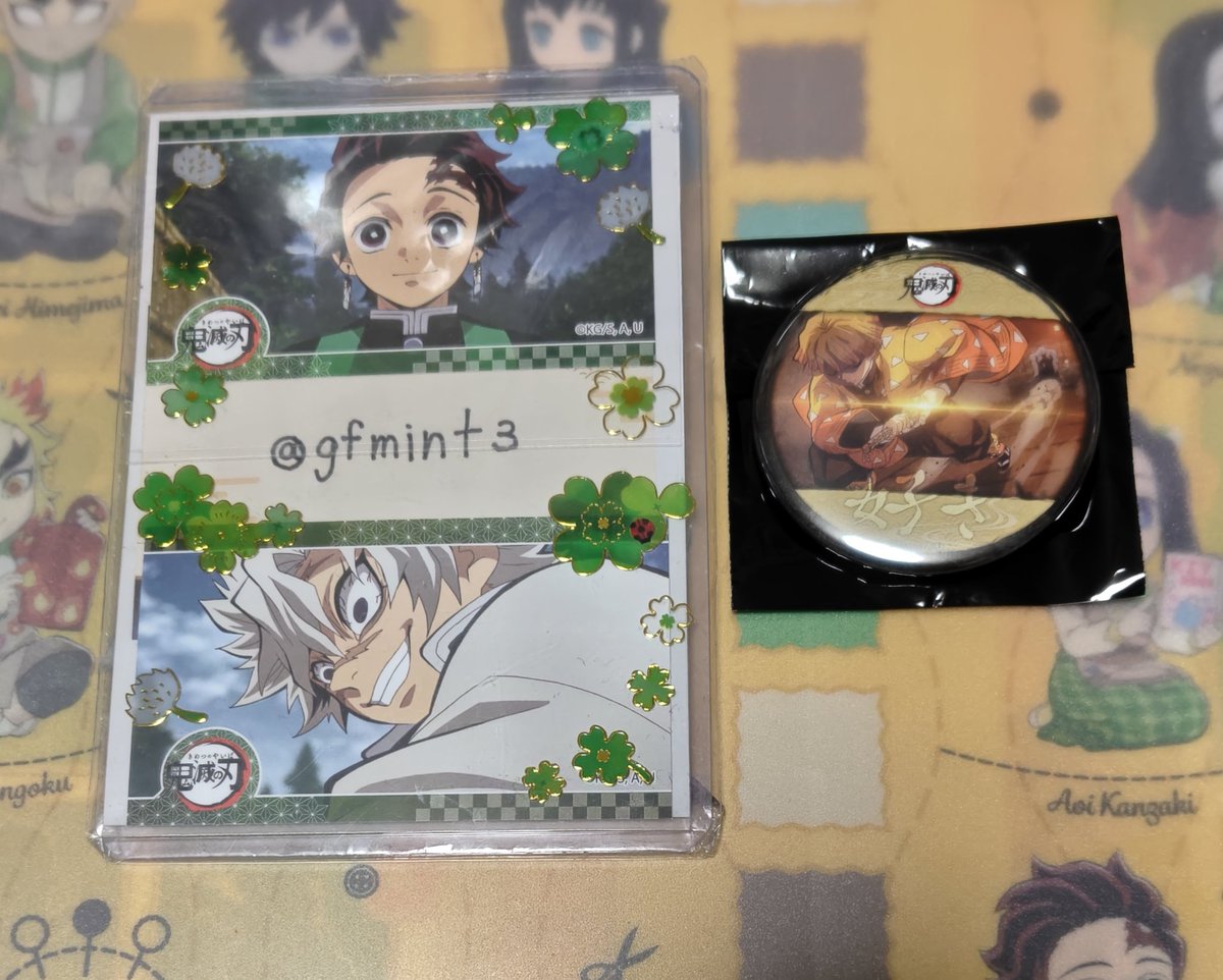 gfmint3's tweet photo. 交換 鬼滅の刃 全編再放送カフェ 立志編 第三期 缶バッジ

譲)　善逸

求)　炭治郎(画像⭕️のもの)

都内手渡し、可能な日時はリプにて
お日にち合わない場合は郵送
検索からもお気軽にお声掛けください
よろしくお願いいたします🙇‍♀️ https://t.co/AFJZIYRijP