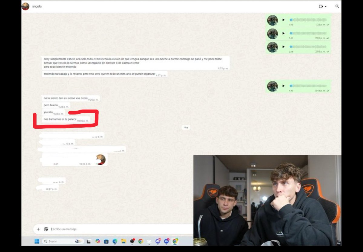 florang_000's tweet photo. La conversación q filtro hoy fue del viernes cuando en el stream decía un poco más q estaba muerto de tristeza q no iba a Uruguay por cuestiones ajenas a él, q incluían a otra persona (culpándola) y parece ser q era él quien prefirió no ir e ir a la joda de LP https://t.co/Kdf13BmVeN