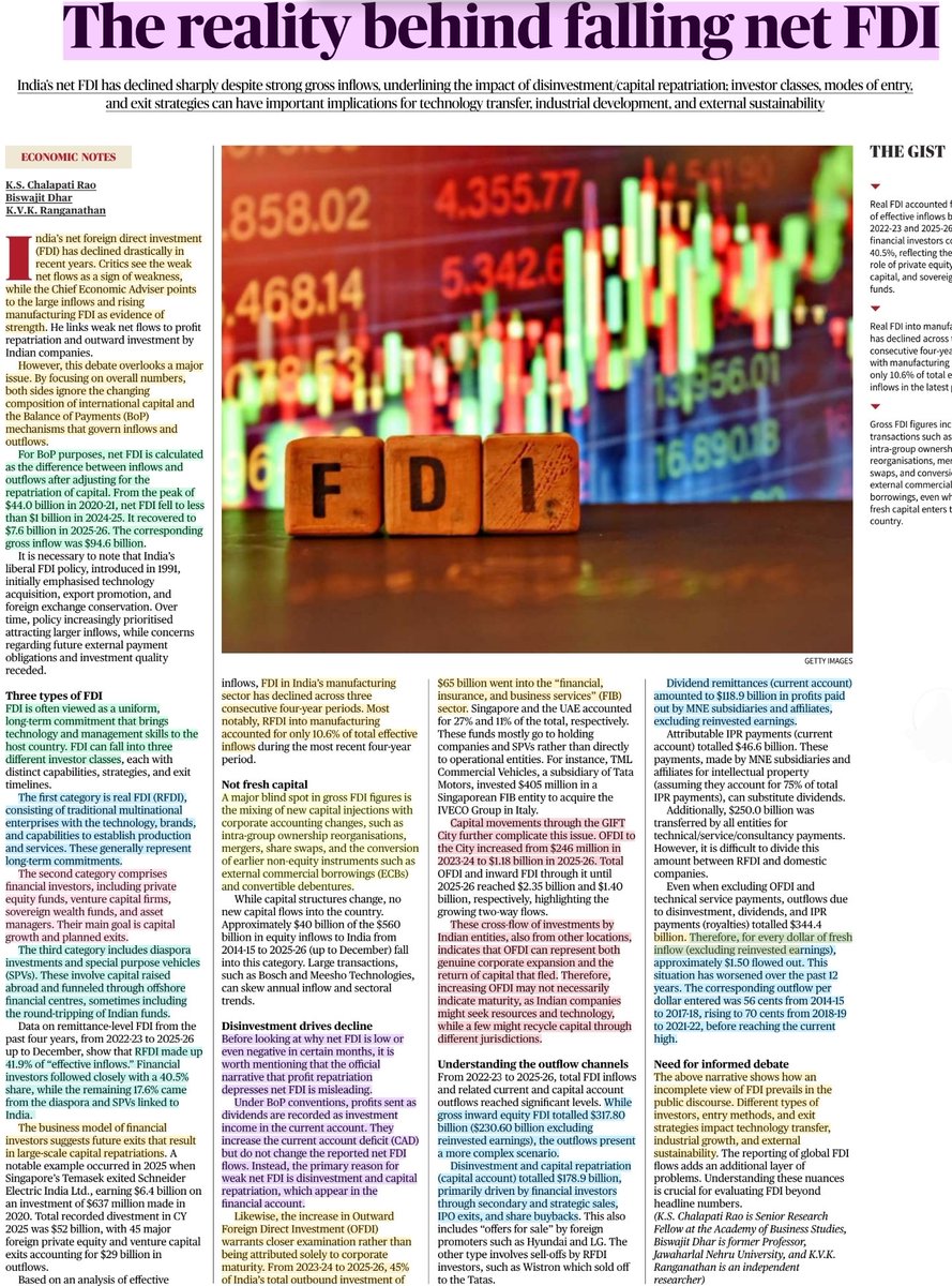 UPSC_Solulu's tweet photo. 🚨✅️ The reality behind Falling net FDI.☘️
SOURCE-TH
#UPSC #UPSCPRE #FDI #ECONOMY #GS3 #MAINS #UPSCPreparation #IndianEconomy #Taxation https://t.co/N9cpBiKC0p