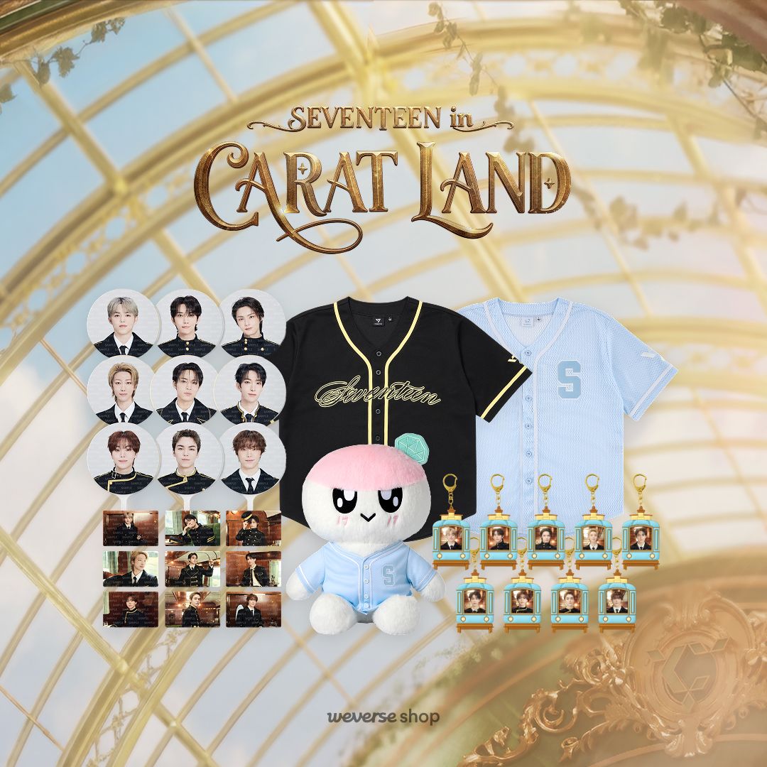 weverseshop's tweet photo. 2026 SVT 10TH FAN MEETING <SEVENTEEN in CARAT LAND> 公式商品販売開始💎

SEVENTEENの2026 SVT 10TH FAN MEETING <SEVENTEEN in CARAT LAND>の思い出をもっと特別に✨
今すぐWeverse Shopで公式商品をチェックしよう！

🗓️販売期間：6月11日（木）1 PM～売り切れまで（KST）

🛒Weverse Shop：https://t.co/xhbFkruWfZ

#SEVENTEEN (@pledis_17)
#Weverse #Weverseshop