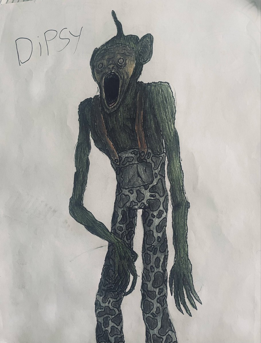 RedMan_2006's tweet photo. Not the best artist, but here are some horror versions of the Teletubbies I drew sometime ago based off a nightmare I had of them https://t.co/uiHTcwtFKu