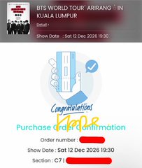 estrealtyf's tweet photo. WTS BTS IN KL🇲🇾
GOT EXTRA 1 VIP 

Meet up

 #btsinkl #bts #BTS_ARİRANG #btskl #btsconcert https://t.co/zGreKM311R