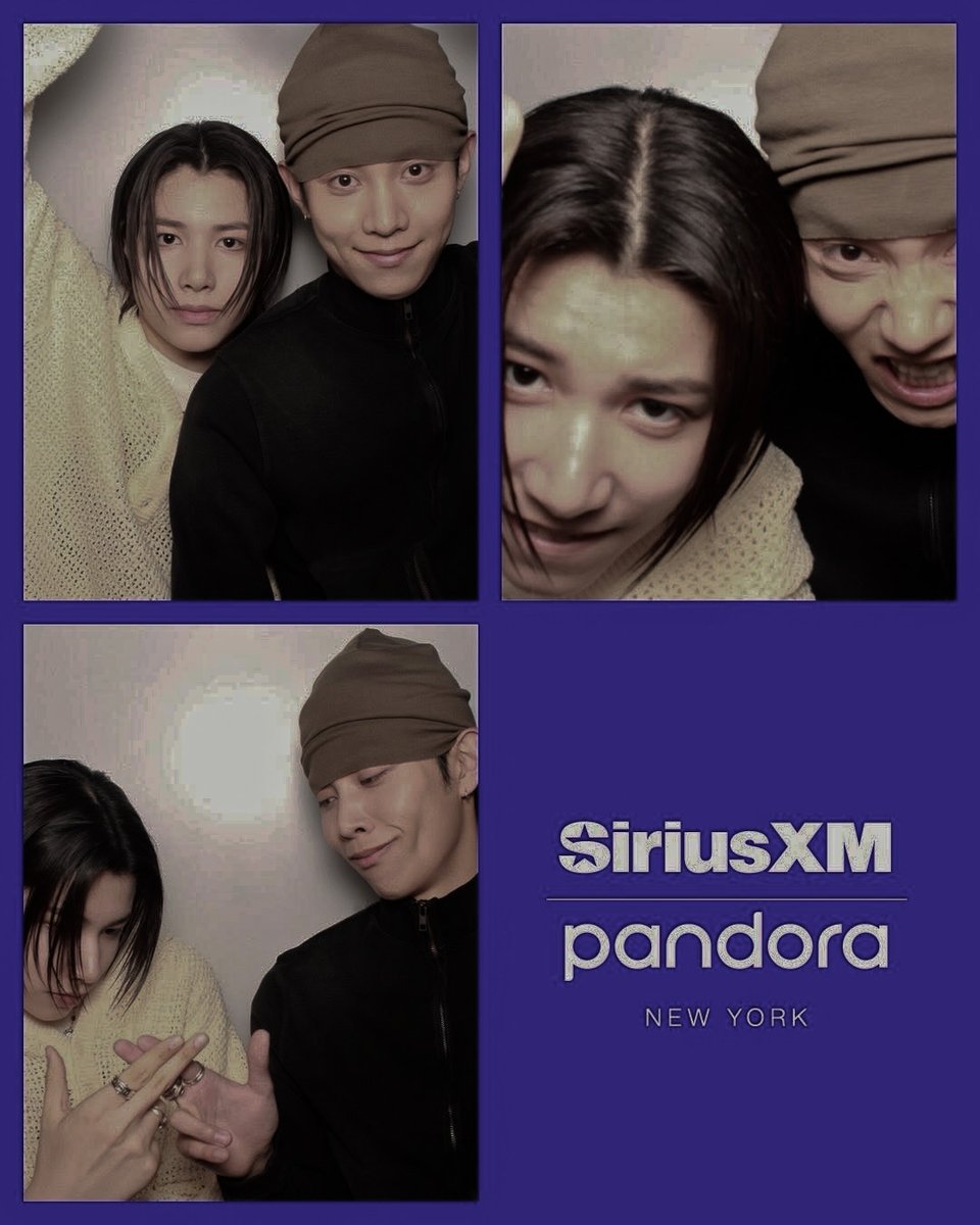 Ryulhim's tweet photo. Well, two grown Boys.. or?  Mama, we’re just a kid. (rofl).

① The SiriusXM booth
     kept printing receipts
     of our crimes pose
② Not a photostrip.
     A documented incident. https://t.co/bJzfpbmBeN