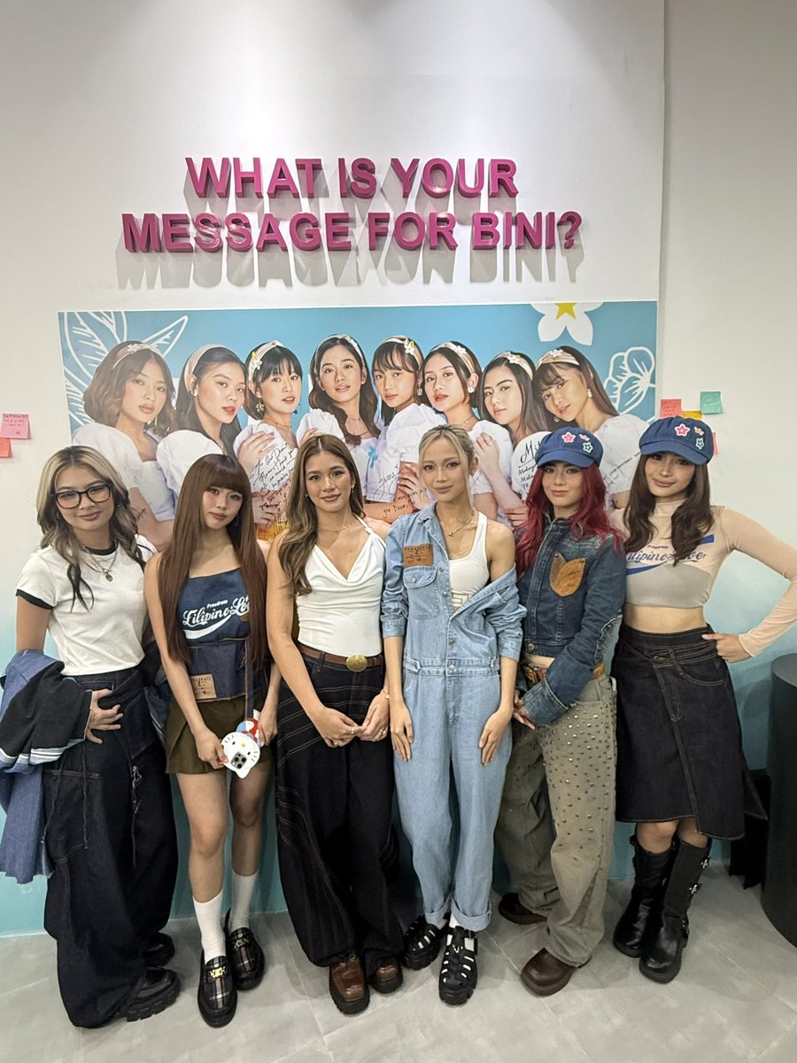 ABSCBNNews's tweet photo. LOOK: BINI penned their messages for their fans in the 'BINI message wall' inside the pop up store.   

The BINI Pop up was officially opened in time for the Nation's girl group's 5th anniversary today, June 11. | via @mjfelipe https://t.co/yERqPzEEBu
