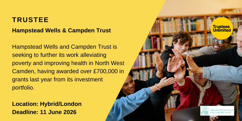 TrusteesUnltd's tweet photo. โฐDEADLINE APPROACHINGโฐ
๐ Join THE HAMPSTEAD WELLS AND CAMPDEN TRUST as a Trustee ๐
๐๏ธ Deadline: 11 June 2026
๐ผ Role: Voluntary
๐ Location: Hybrid/London
Find out more and apply now: https://t.co/y0OA7DeYTP
#Trustee #Governance #TrusteesUnlimited #StepOnBoard https://t.co/Od3Bmuatm2