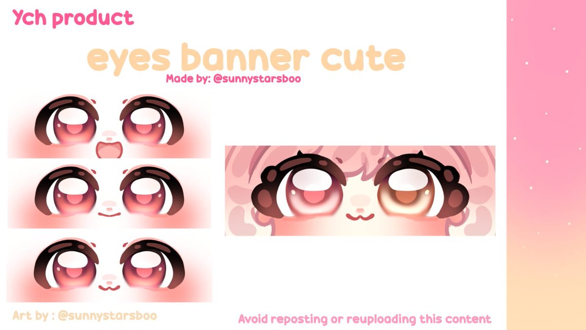 Sunnystarsboo's tweet photo. RAFFLE 24 HOUR! 🎉💖

1 eyes banner cute

✨ Follow, like and rt🫶 
☀️ 1 winner

🍨 Buy it before at:
5$ offer! 
https://t.co/sedtP4sxoJ

#artmoots #VGenComm #smallartist #artraffle #vtuber https://t.co/bFvitreN8X