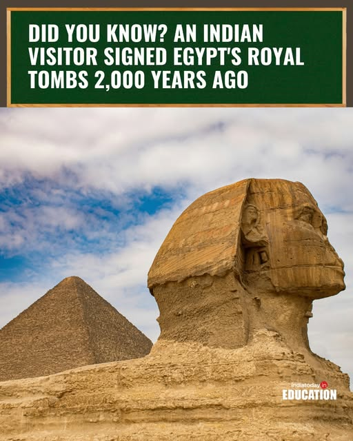 IndiaToday's tweet photo. Researchers have identified nearly 30 Indian-language inscriptions in Egypt's Valley of the Kings, suggesting Indians visited the site about 2,000 years ago. One inscription repeatedly mentions an Indian traveller named Cikai Korran in Old Tamil, highlighting early India-Egypt connections.
Read: https://t.co/Mr1zy8nbxF