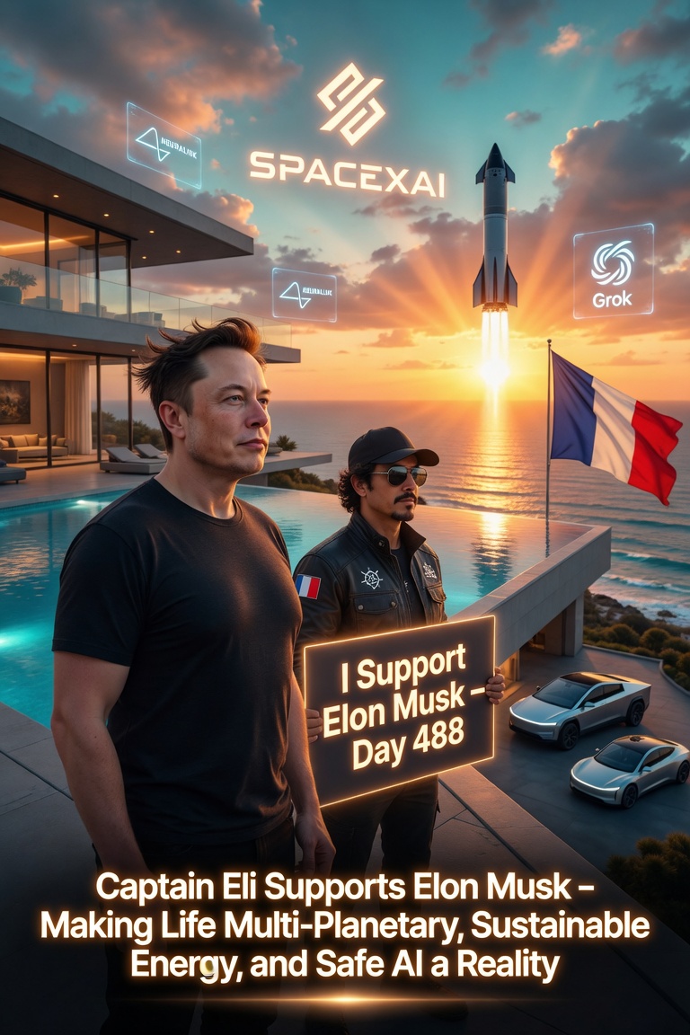 TheCaptainEli's tweet photo. I Support Elon Musk,
Day #488

From France https://t.co/U47ZfRi8aX