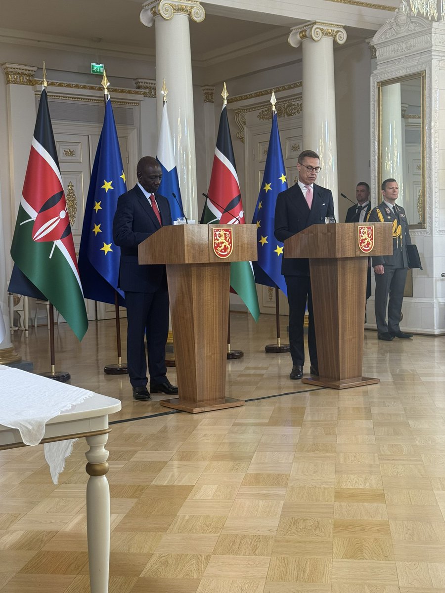 roselinenjogu's tweet photo. Delighted to be a part of this state visit to Finland. President @WilliamsRuto and President @alexstubb yesterday had engagements on deepening our collaboration especially on education, environment and digital transformation. https://t.co/6Olvh64L7P