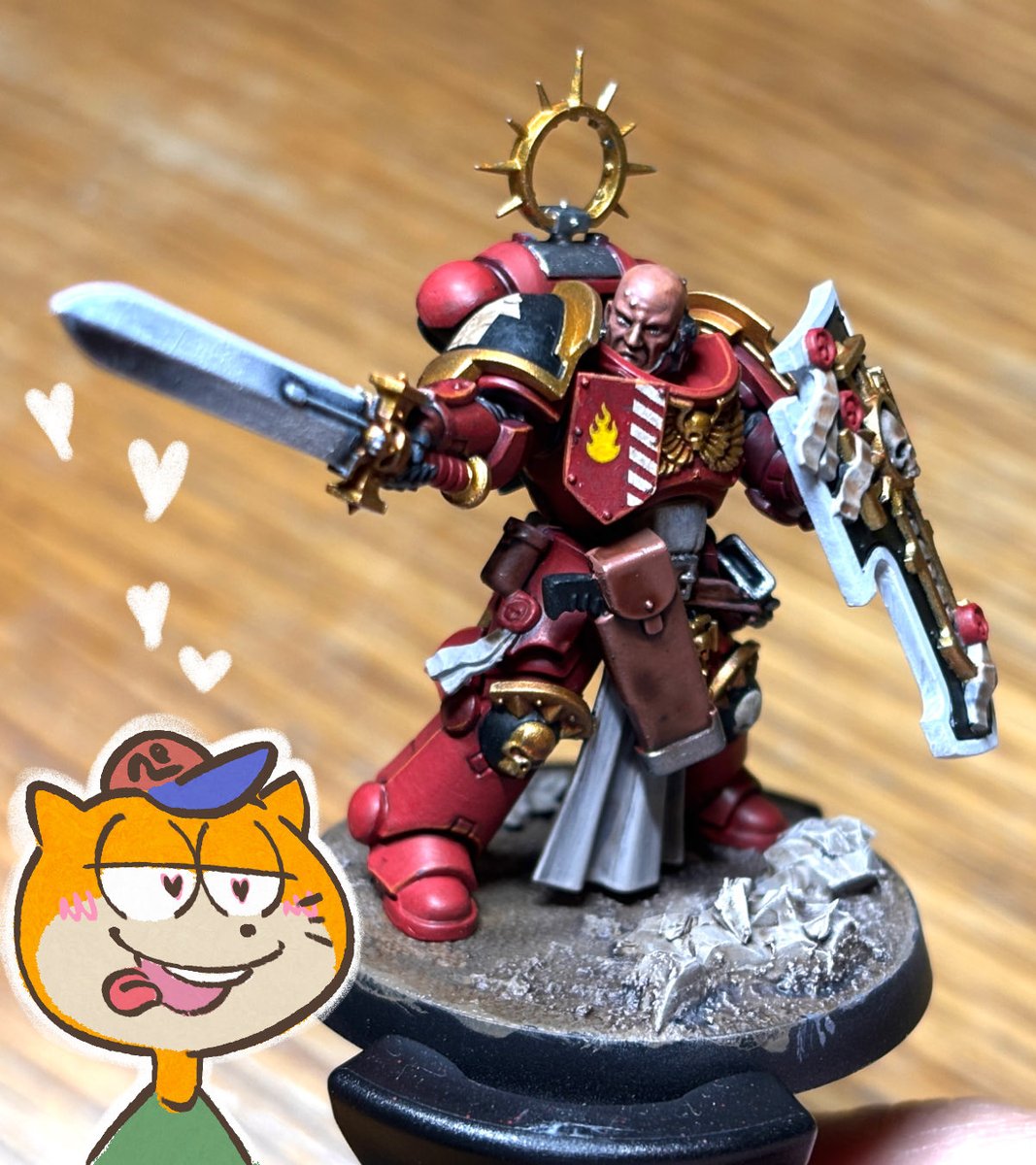 PePe_Bneco's tweet photo. [SPACE MARINES] BLADEGUARD VETERANS
最後の3体目もペイント完了（いったんw）
カッコイイ✨でもやっぱり顔が難しい〜😅
お次は先日お迎えした
RED CORSAIRS RAIDERS✨に着手♪
REDっていうくらいなんで
ボディカラーが また赤なんですよね💦
#PePe_Bneco #Warhammer40k #warhammercommunity
#miniaturepainting #ウォーハンマー初心者 #ウォーハンマー