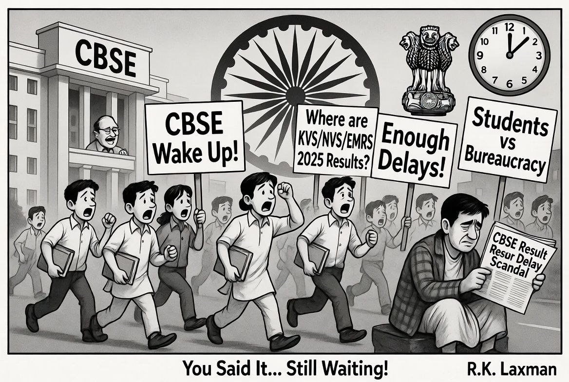MrNareshPrajap1's tweet photo. ATTENTION CBSE, KVS, NVS &amp; EMRS
OUR EXAMS ARE OVER
OUR WAIT CONTINUES
PLEASE DECLARE THE RESULTS NOW
 @EduMinOfIndia @cbseindia29 @NESTSHQ @BJP4India @KVS_HQ 
#RELEASEKVSNVSRESULT 
#ReleaseKVSNVSresults https://t.co/KGSXuB7VjT