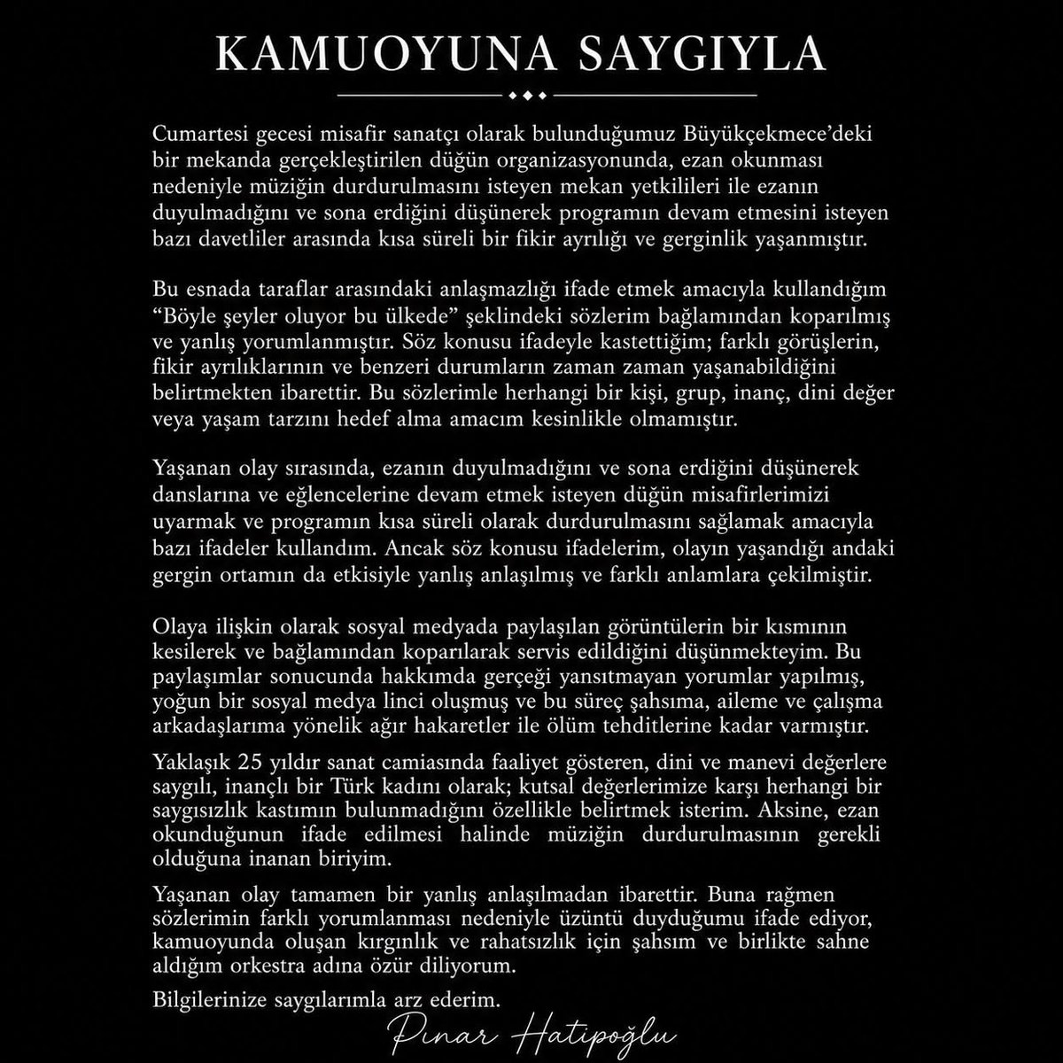06cahit's tweet photo. @Figennnozenn Pınar her ezanda keser şarkısını. ona da mola olur. bitmiş ezan üstünden şov yapan alkollü bir salağın yol açtığı saygısızlığa tepkiydi o. 17 senedir tanırım. esmasız sahneye çıkmaz. İtibar iadesi olmazsa kul hakkıyla ''Müslüman'' geçinenler olursunuz. yeniden paylaşılmalı... https://t.co/ksK8xy9iRH
