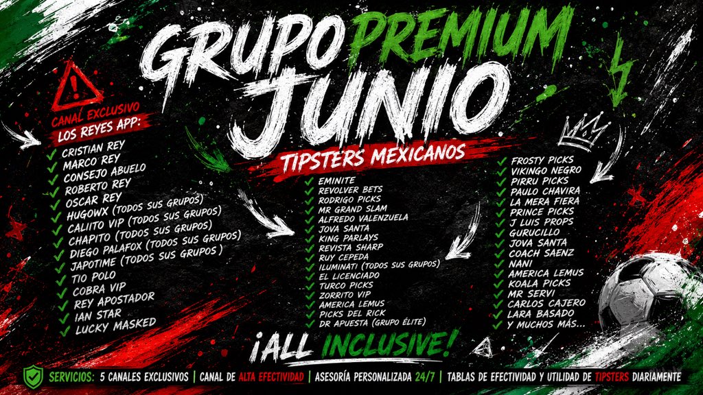 Freepicks4youu's tweet photo. ⚠️ATENCION TODOS ‼️

🎁VOY A SORTEAR 5 LUGARES PARA MI GRUPO PREMIUM DEL MUNDIAL🏆⚽️.

¿Cómo PARTICIPAR🤔?

👉🏻Darle like a esta publicación ❤️
👉🏻Darle ET a esta publicacion🔄
👉🏻Unirse a mi CANAL FREE: https://t.co/EV8Bi3uUZh

HACIENDO ESTO YA ESTAS PARTICIPANDO😈💣 https://t.co/SrT54kR5W8