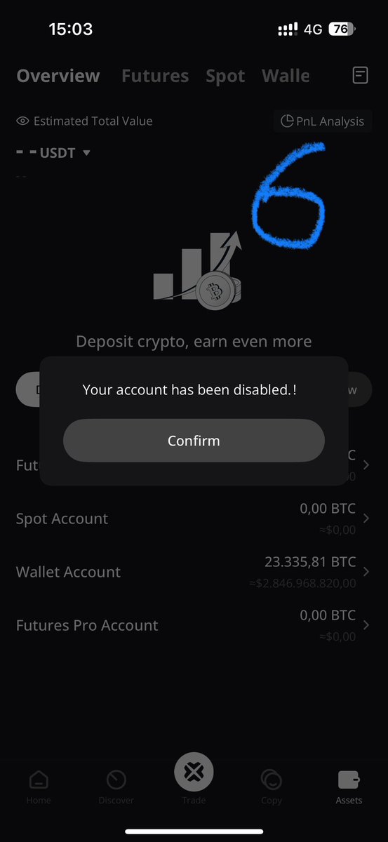 LaPalma0101's tweet photo. Day-108 

My unresolved user-fund case with @BTCCexchange has no fixture list. A 550k usd  “balance reset,” no explanation, and a support ticket older than two World Cup qualifying rounds.

BTCC Canada Limited still plays silent.
@_systemscience @btcc_japan  @BTCCexchange @BTCCVentures @ErikOnChain  @jarenjacksonjr  
#BTCCxAFA #BTCCxArgentineFA #TradeLikeAChampion  #BTCCBestCEX #BTCCxJJJ #BTCC15 
#WorldCup2026 #CustodyAccountability