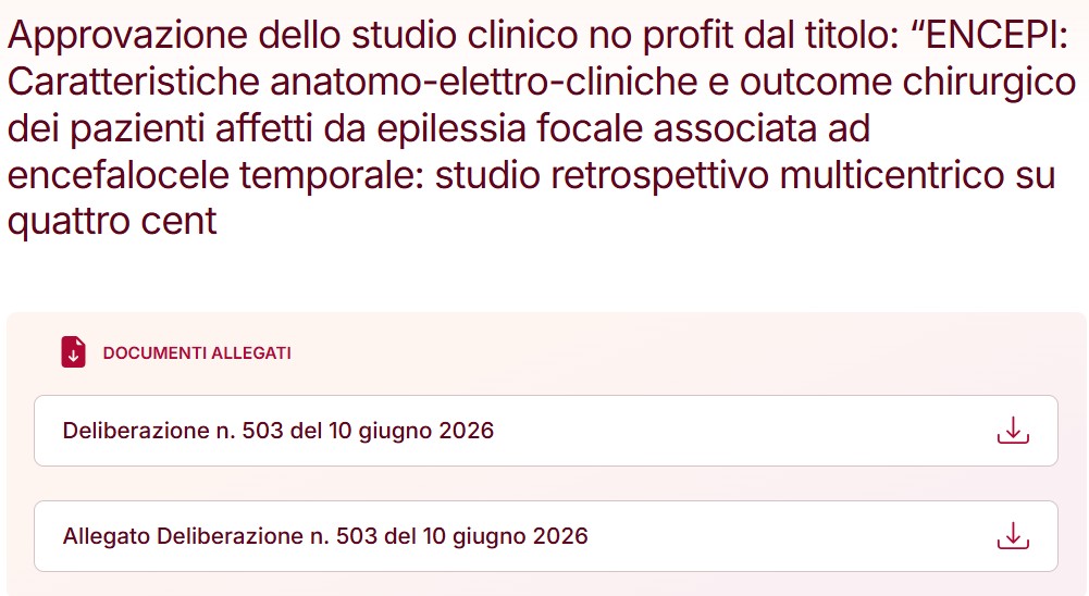 EPILESSIAINFO's tweet photo. (1) Approvazione dello studio clinico no profit dal titolo: ENCEPI - NEWS EPILESSIA https://t.co/cbjdflVixm https://t.co/630nvDI2mi