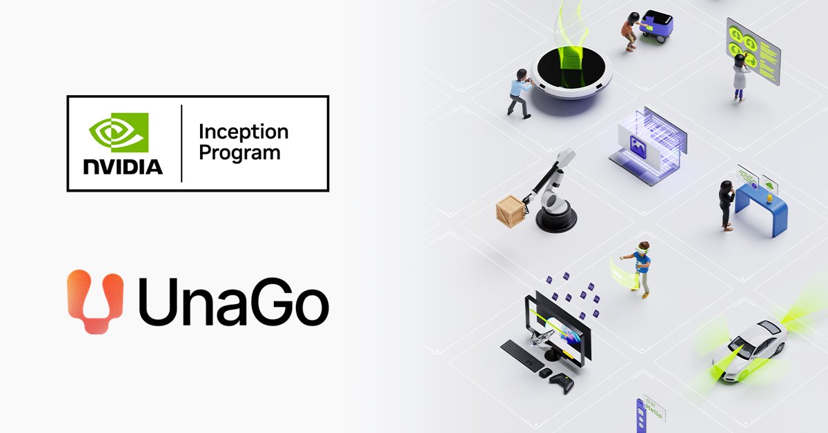 UnaGoAI's tweet photo. 🚀 We’re excited to announce that UnaGo is now a member of the @NVIDIA Inception program!

This membership will help accelerate our growth as we build the future of work with our specialised AI agents, leveraging NVIDIA's world-class developer tools.

#NVIDIA #AI #TechStartup https://t.co/jde2134e5V