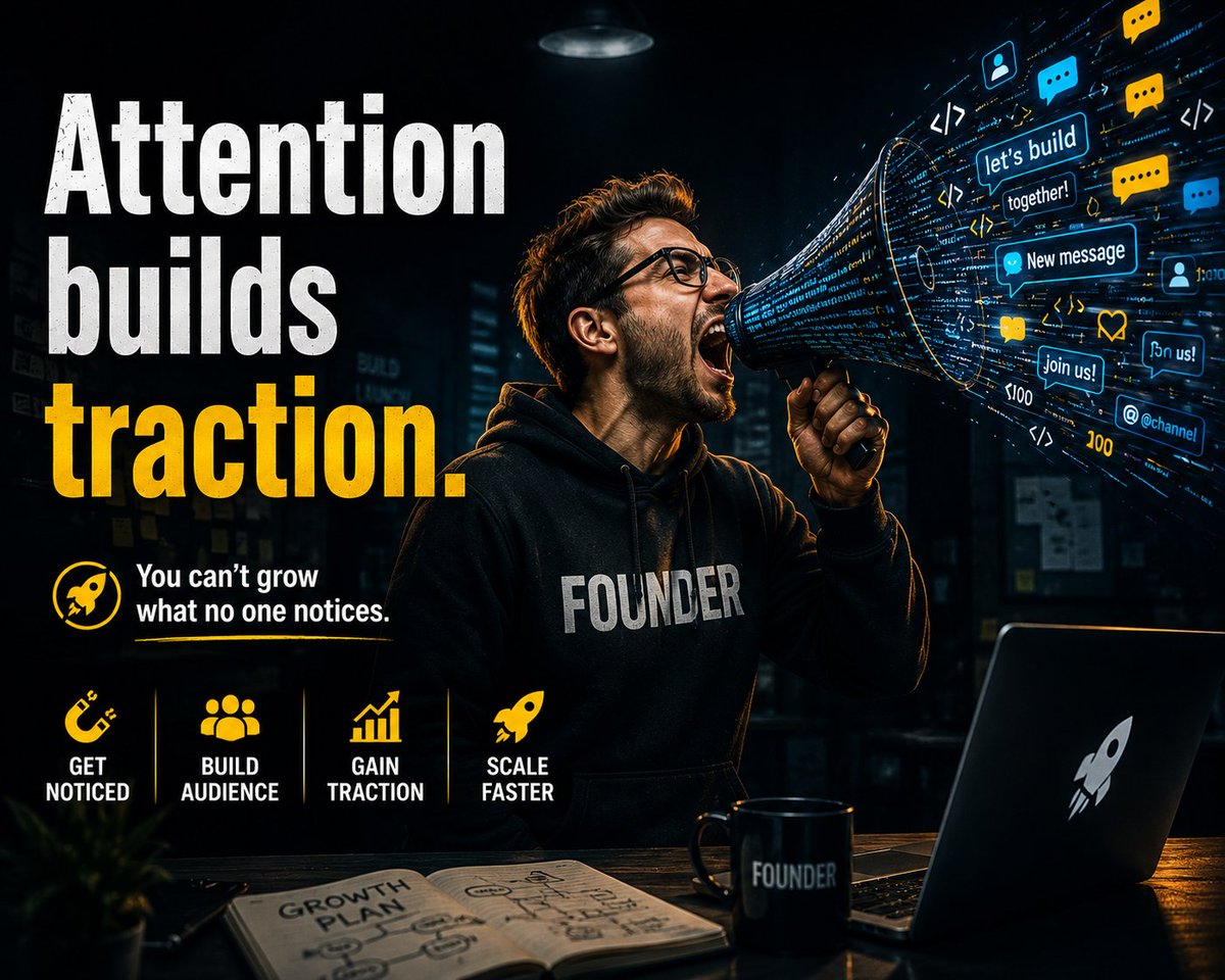 pixelGrowAgency's tweet photo. Most founders chase investors.
Smart ones chase attention.
Your startup won’t grow in silence — it grows in conversations.
💡 Start showing your story, not just your stats.
👉 Want a quick strategy to build awareness? DM "usaGROW”.
#StartupTips #Marketing https://t.co/1gNHkwtAvU