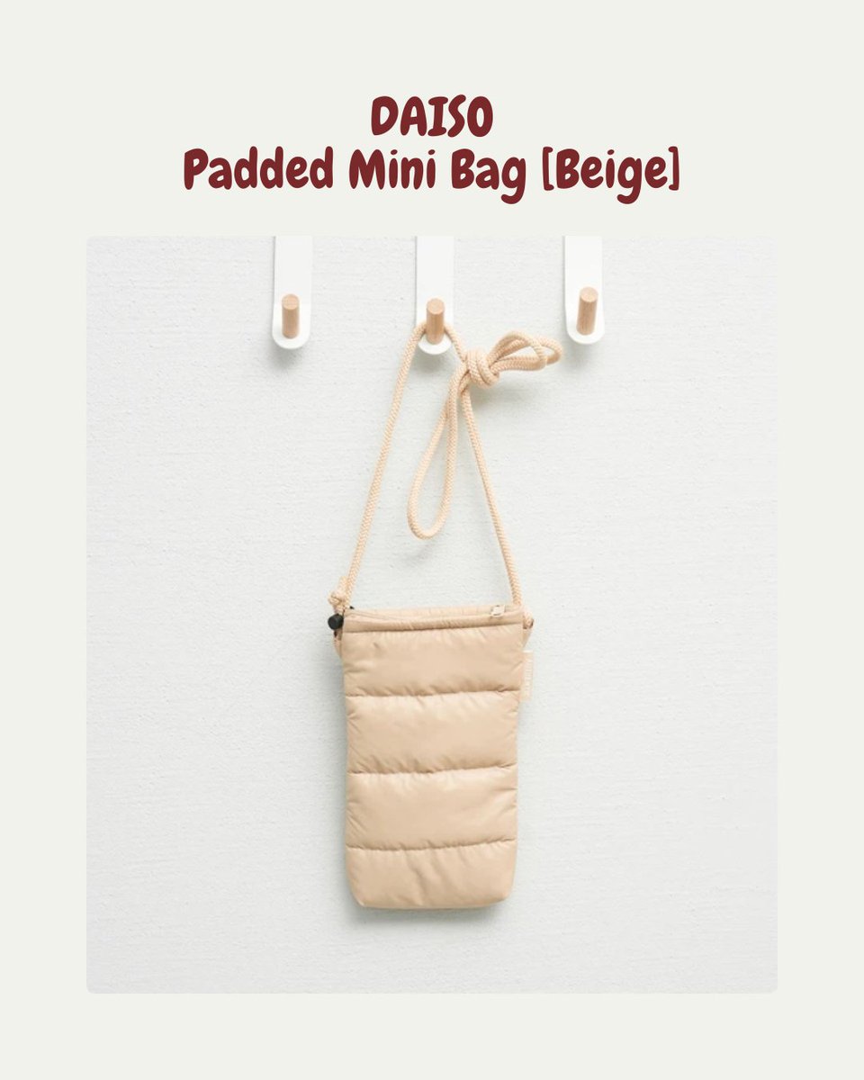 88OUTLET's tweet photo. OPEN PO JASTIP HANDCARRY — DAISO Padded Mini Crossbody Bag Beige / Slingbag

Price:
Rp94.000 | DP Rp24.000

౨ৎ hc eta 30 June
౨ৎ bca, all e-wallet, gosend, shopee available
౨ৎ dm or wa to order (mention after dm)
౨ৎ guidelines: https://t.co/I7W1X9aRED https://t.co/67Ev5a85Hv