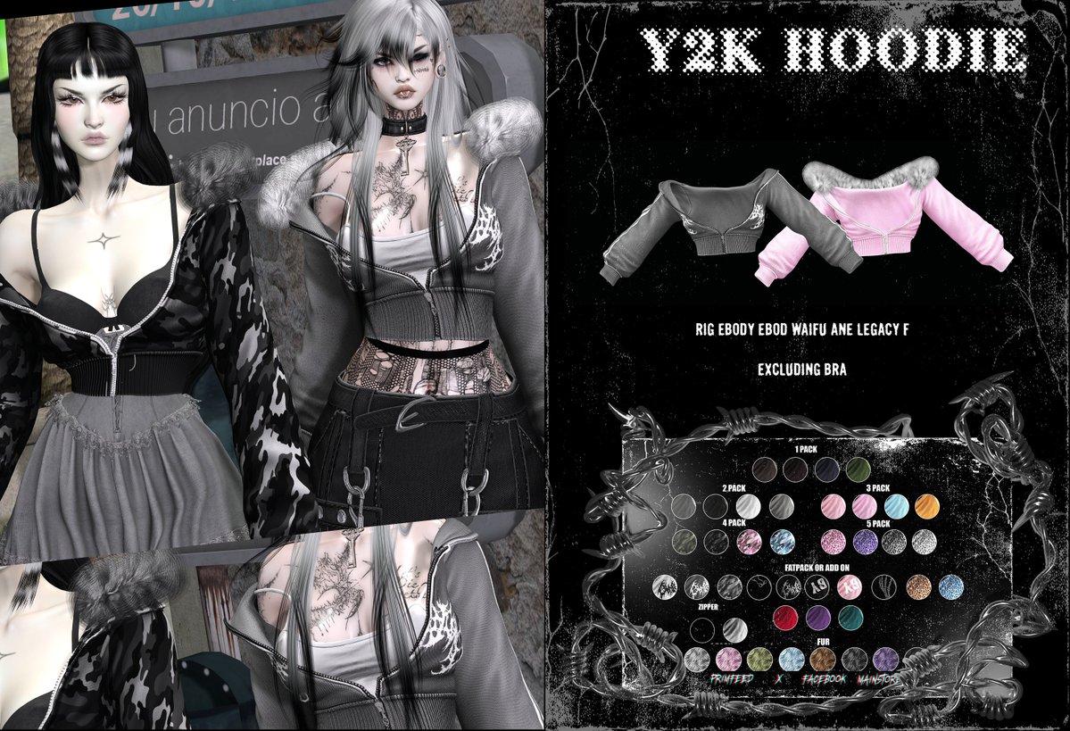 NaomiQi_DAE's tweet photo. = DAE = Y2K hoodie ALLPack
📷 Giveway 48hours time! [3 winner ]📷
Like / comment / share 
Soon released at@ 12th 12.00 PM SLT (noon)  - ACCESS opens
Taxi https://t.co/6ZGUDTAtWJ https://t.co/OsTa20FhgR