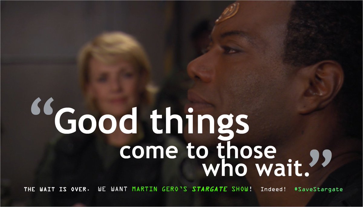 michaelfaries's tweet photo. We want Martin Gero's #Stargate series to be green-lit again ASAP.   The waiting is over.  Time to do it, @AmazonMGMStudio!  #SaveStargate https://t.co/m9iTDtyspn