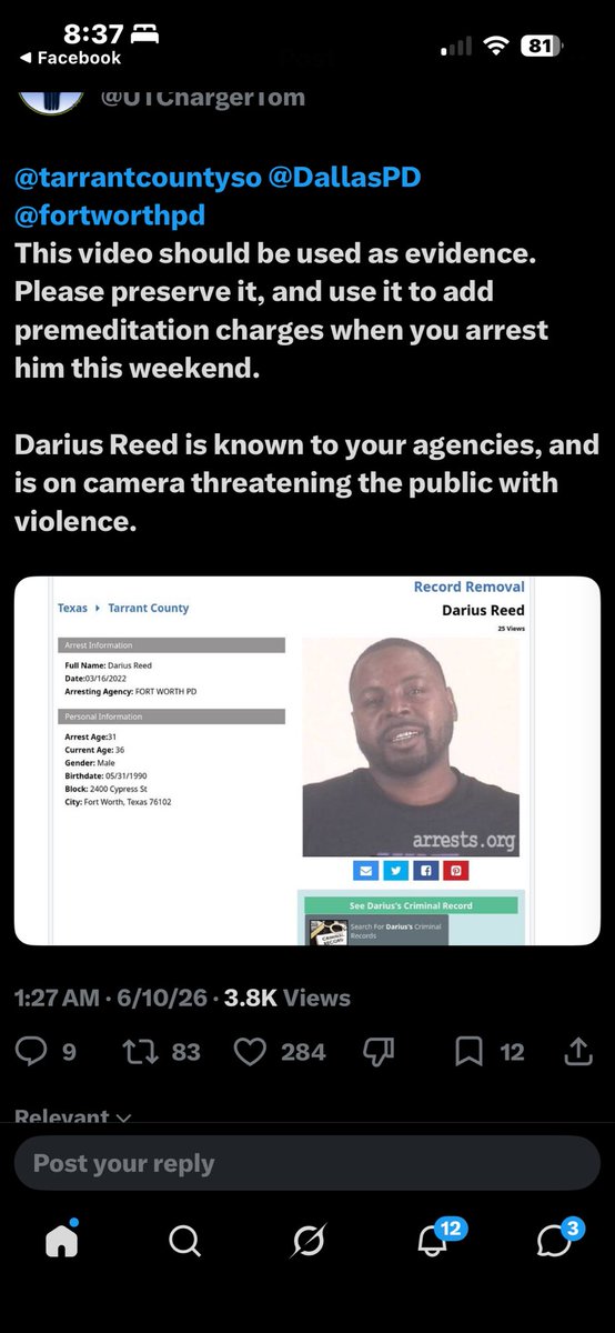 Angwalker75's tweet photo. @BelannF He ain’t gonna do shit. He’s a loser. He’s homeless living at a shelter in downtown Fort Worth. https://t.co/0YcbMlyDNv