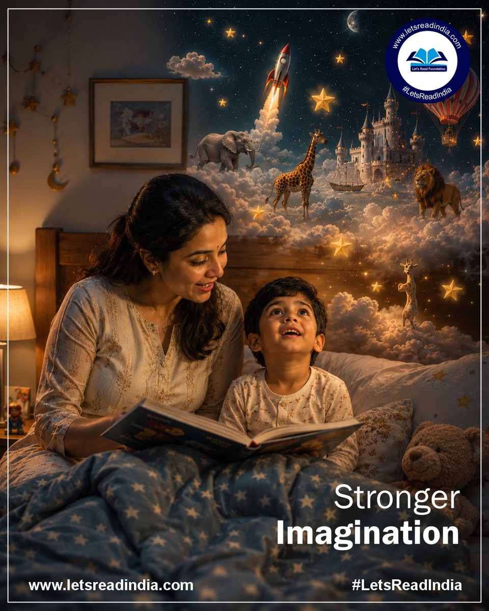 LetsReadIndia's tweet photo. 📚✨ What happens when a child reads every day?
Every page builds imagination.
Every story grows empathy.
Every book opens a new world.
Today's readers become tomorrow's thinkers, creators, and leaders.
#LetsReadIndia📚📚📚 https://t.co/49Zq4MOZYw