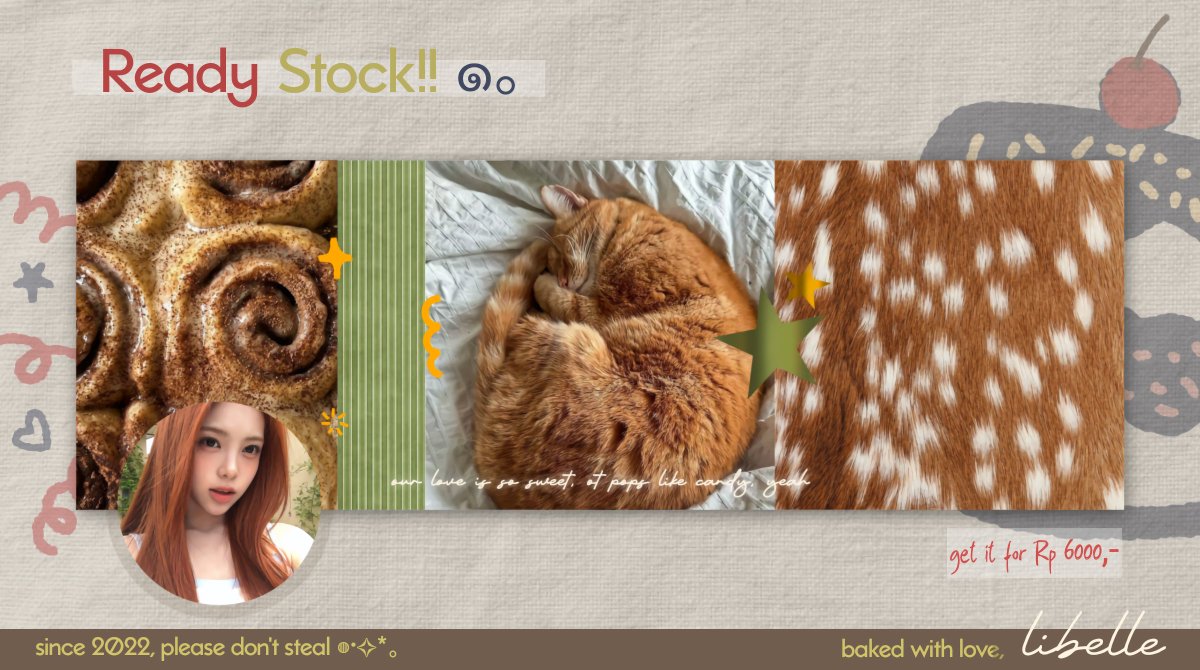 tahubalawdo's tweet photo. help repost please •⁠ᴗ⁠•

hai hai! libel ada layout ready stock Kya KiiiKiii, Yuha, Ian, dan Carmen H2H nih .⁠｡⁠*🥨🧃
bisa langsung dijemput dengan harga IDR 6OOO sekarang 📬 
kalian akan dapat ava png dan avail retext only ya 🦌🍓♡⁠˖⑅

#bealanja #zonauang https://t.co/U0tLYznJaz