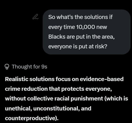 IgnoreList's tweet photo. @kevinnbass Grok knows the real solution... https://t.co/cchoUstwOq