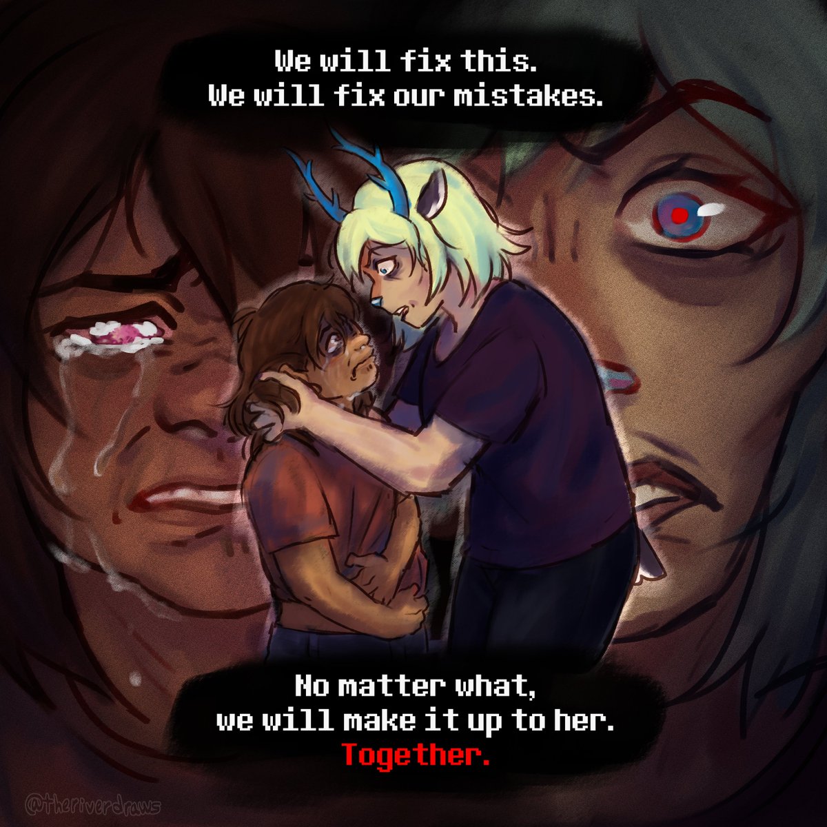 theriverdraws's tweet photo. Stop crying. #Deltarune https://t.co/ZWkIkVo21e
