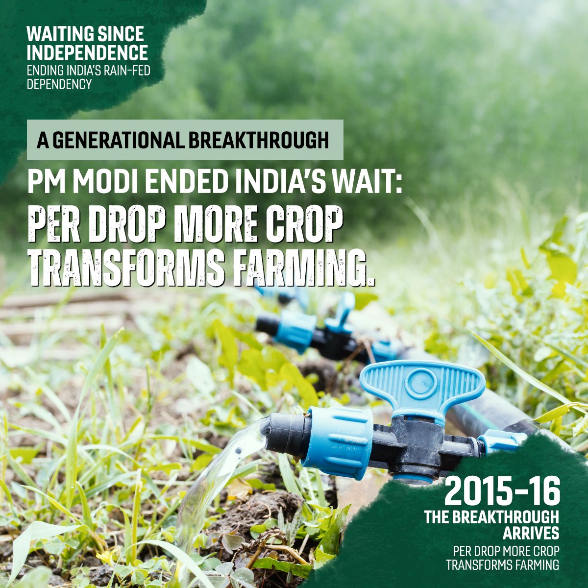 KVK_MAU's tweet photo. Water security is farm security. The Per Drop More Crop initiative has expanded micro-irrigation coverage across millions of hectares, helping farmers use water more efficiently. #12YearsOfKisanSamriddhi https://t.co/wjk373IB0p