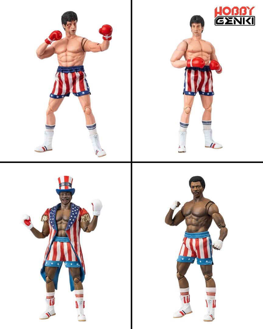HobbyGenki's tweet photo. Rocky Balboa and Apollo Creed from Rocky IV enter the Exquisite Super Series as a pair of 1/12 scale action figures from Hiya Toys. The boxer styling gives both characters plenty of presence and makes them feel especially strong displayed together. Would you add this iconic duo to your collection? 

Check it out here! https://t.co/dLSQmmWmfm