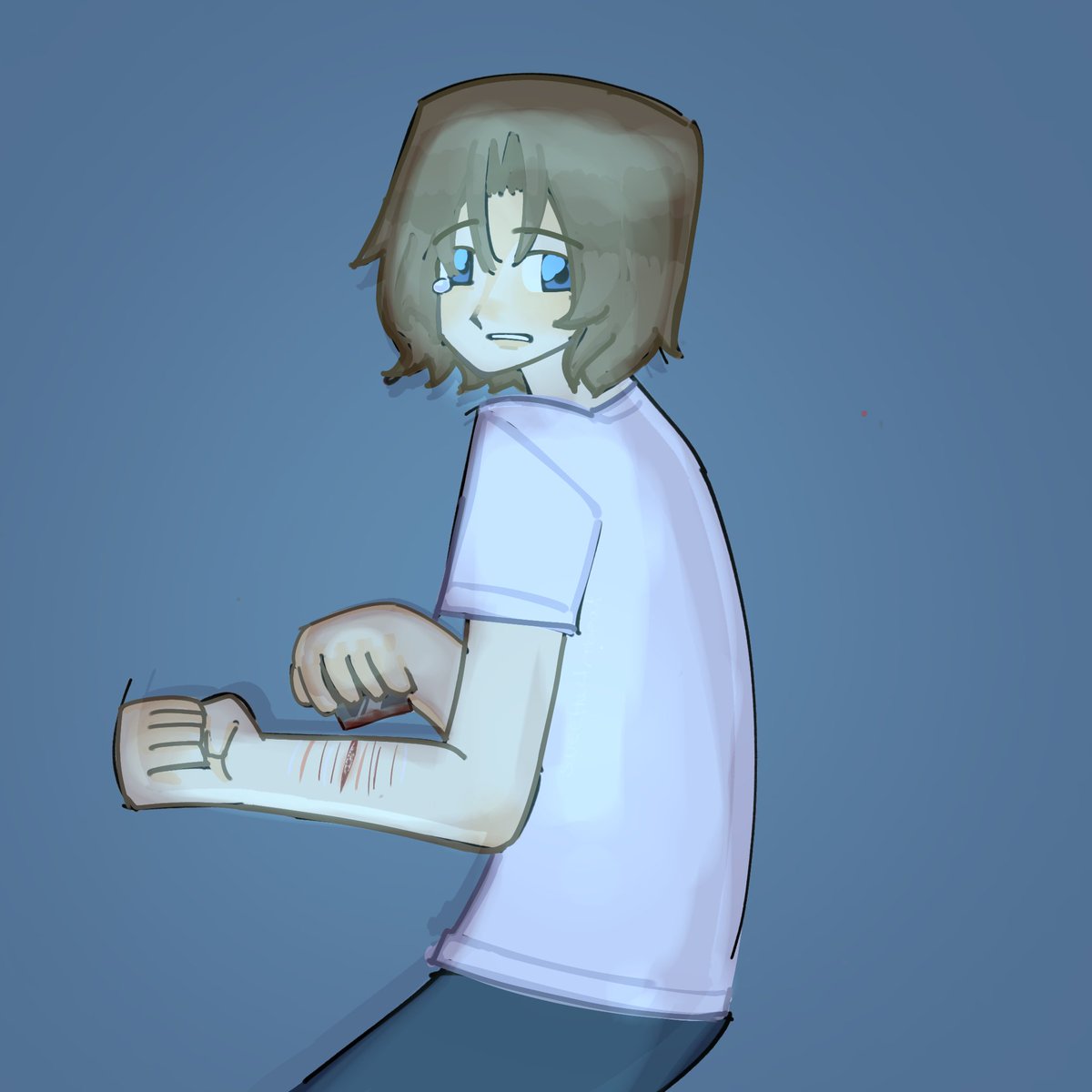 sweethe4rtbeat's tweet photo. Lithuania cutting himself #hetalia cringeeee😬😬😬 https://t.co/pfSfXfyI5G