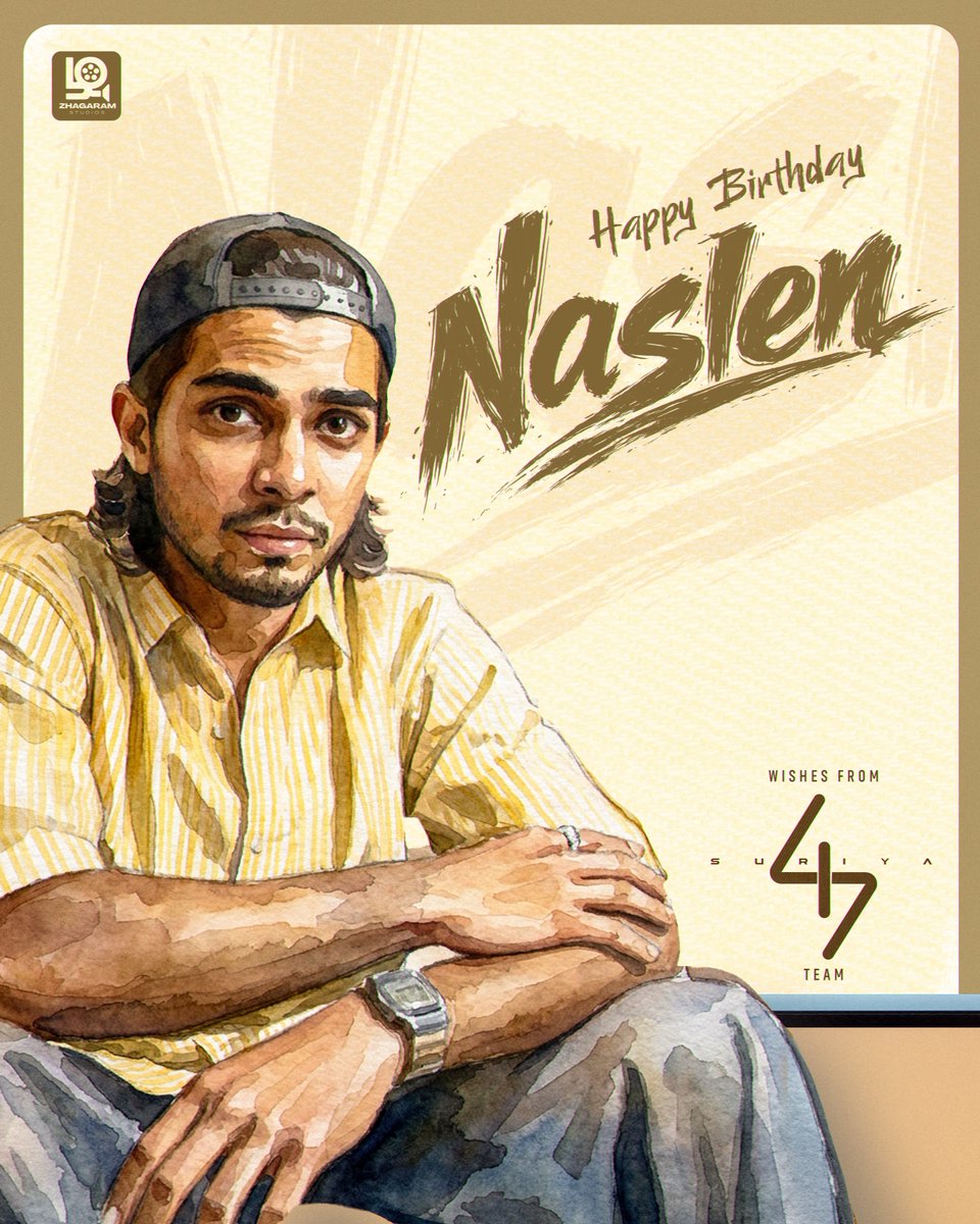 ZhagaramOffl's tweet photo. Bringing smiles, laughter and unmatched energy to the sets of #Suriya47 every day! ✨

Happy Birthday #Naslen! Wishing you a year packed with happiness, success and all things extraordinary. ❤️

#HBDNaslen #ZhagaramStudios https://t.co/HAxsaqUwop
