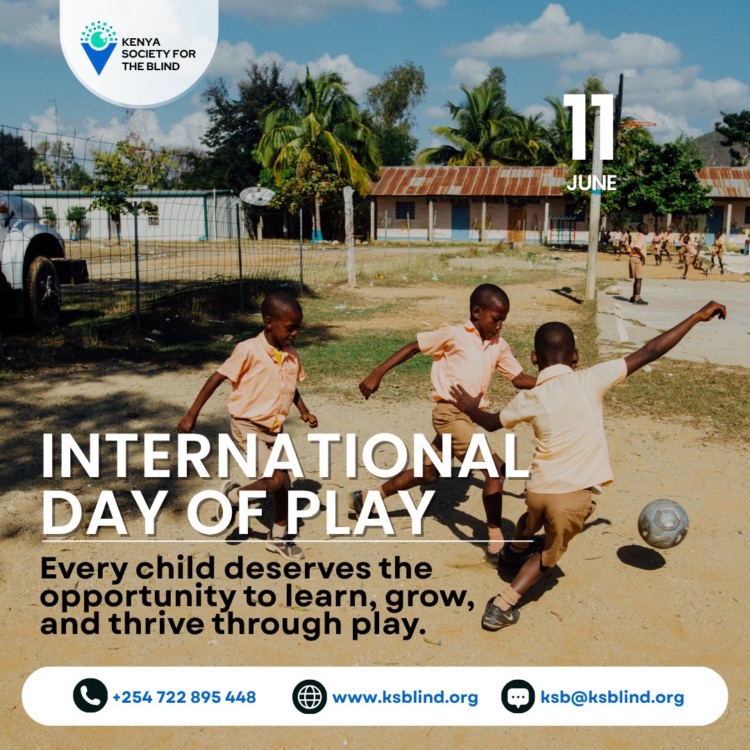 teamksblind's tweet photo. As we mark #InternationalDayofPlay, we reaffirm our commitment to creating a more inclusive society where children with visual impairments can participate fully in every aspect of life.
#PlayForAll #InclusivePlay #ChildDevelopment #KenyaSocietyForTheBlind #KSB https://t.co/nhQ3lLfKAn