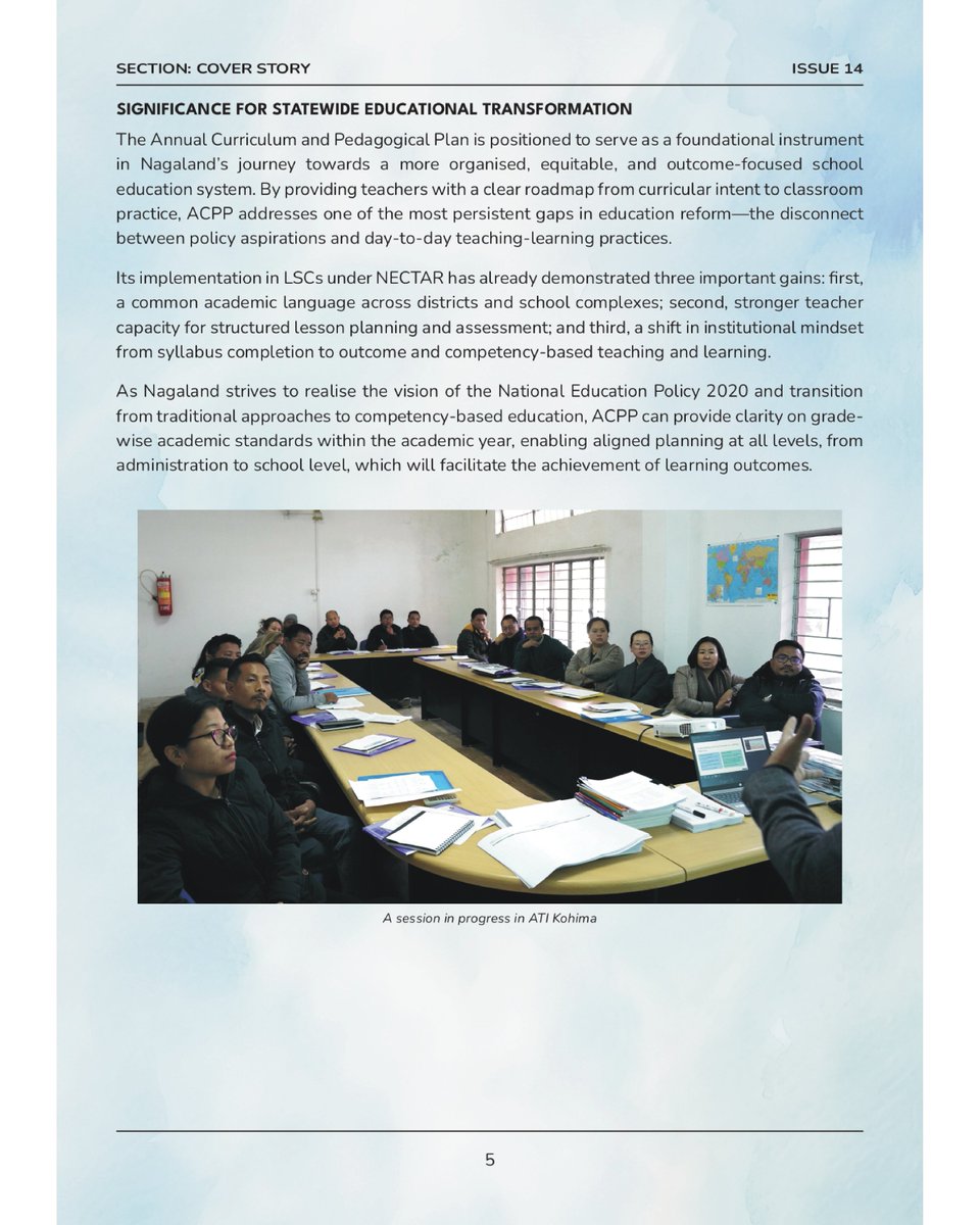 nectarnagaland's tweet photo. The 14th issue of NECTAR BUZZ is here!

Learn about the ACCP implementation in LSCs, the online peer learning content platform PACE NAGALAND for teachers and school leaders, a retrospective look at NECTAR from a Project Coordinator, and more. https://t.co/QZjmEGj9mM