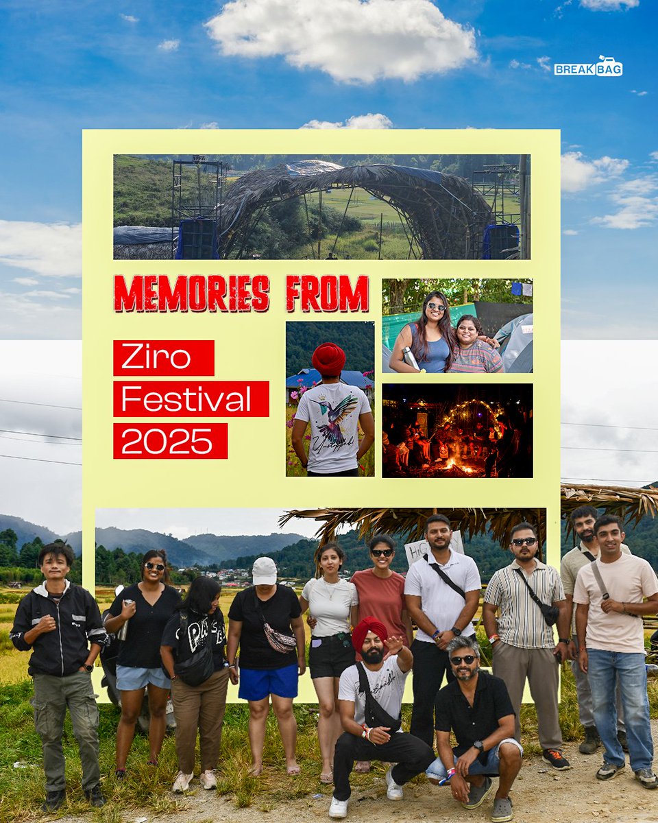 breakbag01's tweet photo. Some memories don't fade. They become stories. 

Ziro Festival 2025 gave us four unforgettable days of music, laughter, camping under endless skies, new friendships, and moments that felt straight out of a dream.

#ZiroFestival2026 #ZiroValley #MemoriesOfZiro #MusicFestivalIndia https://t.co/CIuQrWiZ1b