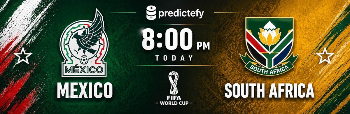 Predictefy's tweet photo. $200 to the person who predicts the exact score  

Mexico or South Africa? https://t.co/gp8wSECGdn