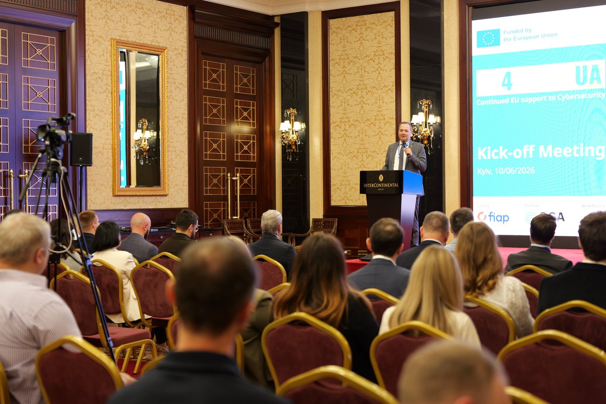 egovacademy's tweet photo. 🛡️ #EU4CyberUA is underway, helping strengthen 🇺🇦 #cyber resilience. Backed by @EUDelegationUA we work closely w/ @SSSCIP to bring hands-on cyber expertise to enhance Ukraine’s security, resilience, and integration with Europe. @fiap_es https://t.co/roO09e0CU6
