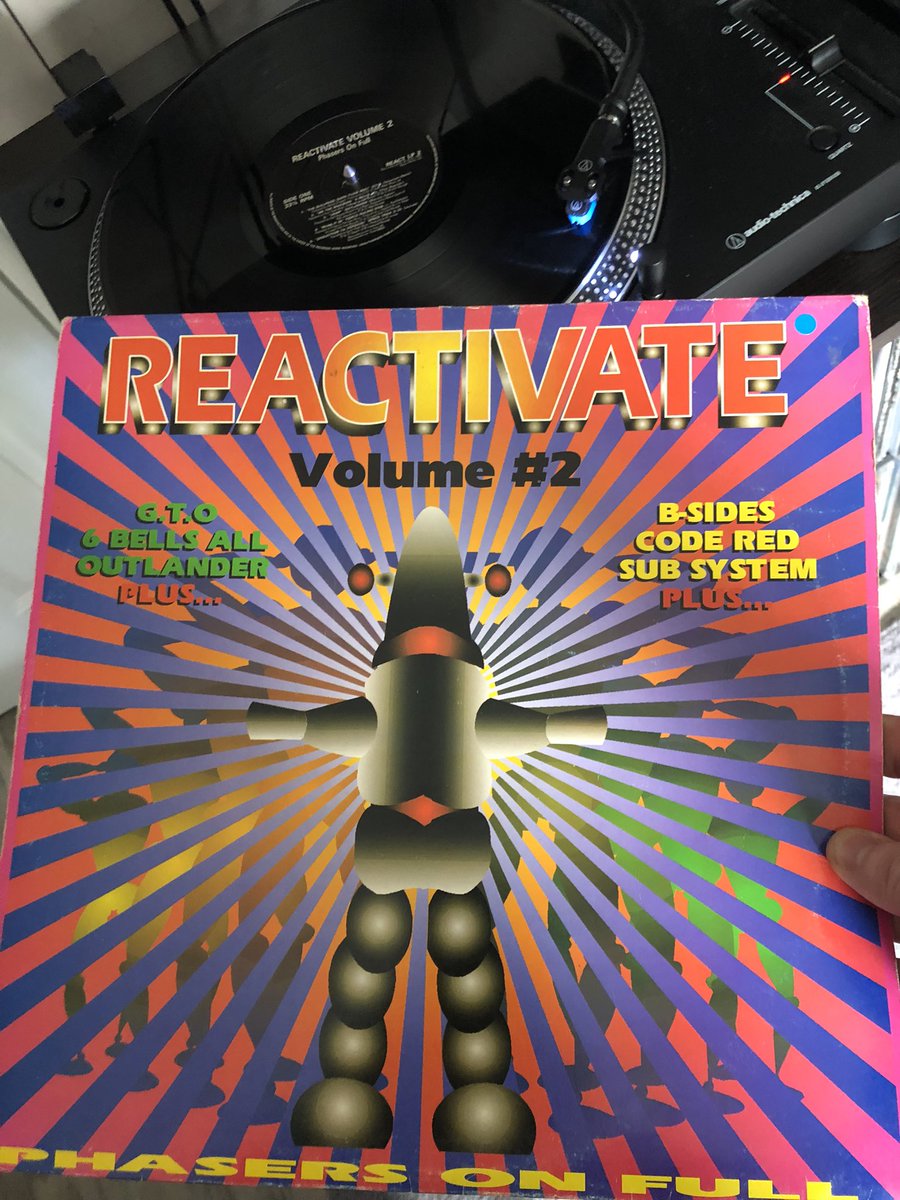 andrewgreatorex's tweet photo. Reactivate Volume 2 - Phasers On Full released in 1991 on React. Packed with classics. #reactivate #volume2 #react #compilation #vinyl https://t.co/0duhs1ym6Y