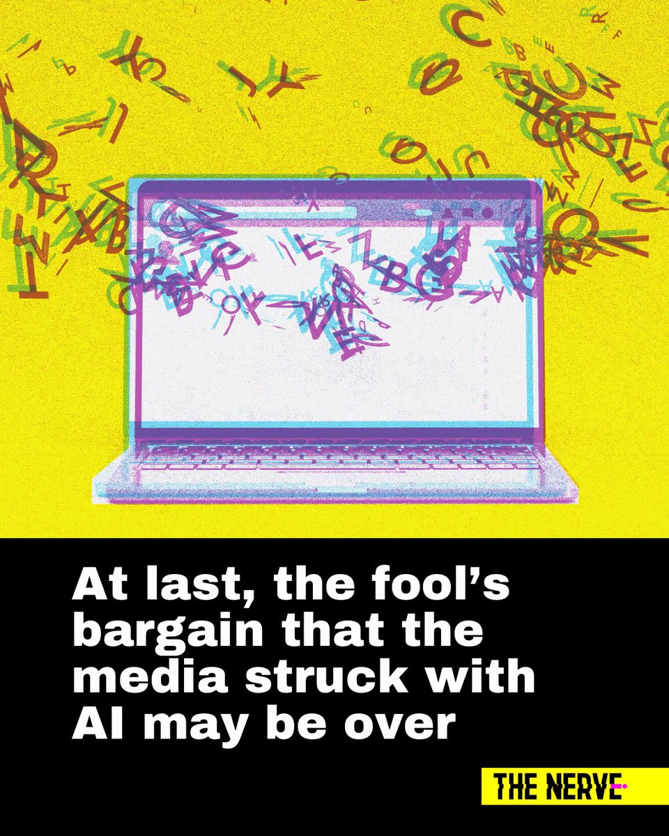 thenerve_news's tweet photo. “Turning the other cheek to Big Tech was about as good a strategy as trying to appease Donald Trump”

Branko Brkic on news organisations needing to rise up against the theft of their work by AI https://t.co/kkW9iCcybN
