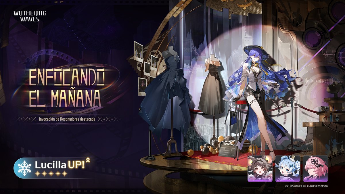 WW_ES_Official's tweet photo. «Enfocando el mañana» Invocación de Resonadores destacada

Durante el evento, las probabilidades de invocar al personaje de 5 estrellas «Lucilla» y a los personajes de 4 estrellas «Lumi», «Youhu» y «Taoqi» estarán temporalmente aumentadas.

✦Duración del evento✦
13/06/2026 10:00 - 09/07/2026 11:59 (hora del servidor)

✦Requisitos de participación✦
· Alcanza el nivel 5 de Unión.
· O completa el combate simulado en la misión principal «Primera resonancia».
· O a través de la función «Avance rápido en misión principal», sigue las indicaciones para llegar al nodo correspondiente de la misión principal.

✦Reglas de invocación✦
- «Enfocando el mañana» es un evento del tipo «Invocación de Resonadores destacada». Los Errantes pueden usar «Marea radiante» para invocar, con la garantía de obtener contenido de 4 estrellas o superior (incluye personajes y armas) cada 10 invocaciones.
- Todos los eventos de [Invocación de Resonadores destacada] comparten el sistema de garantía de 5 estrellas. El conteo de garantía para obtener un personaje de 5 estrellas se acumula entre cualquier evento de [Invocación de Resonadores destacada], y se reinicia al obtener un personaje de 5 estrellas.
- «Lucilla» solo se podrá obtener a través de este evento. Una vez que el evento finalice, ya no se podrá obtener.
- La Banda de ondas de «Lucilla» estará disponible en la [Tienda - Coral postbrillante] durante el evento, con un límite de compra de 2 veces. Se retirará de la tienda una vez finalizado el evento.
- Todos los personajes destacados de la Invocación de Resonadores destacada tendrán una prueba de Ases ascendentes disponible durante el evento. Completa los desafíos con el equipo de personajes de prueba para obtener recompensas.

※ Para más detalles, consulta la pantalla Invocar dentro del juego.

#WutheringWaves #WutheringWavesES #Lucilla
