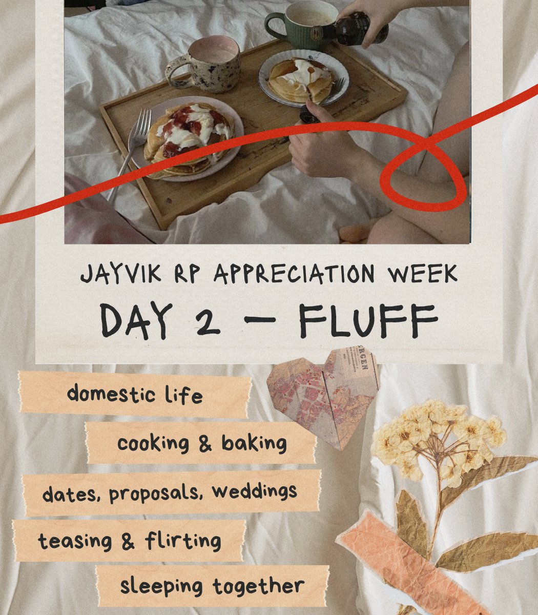 JVRPweek's tweet photo. here's our first pair of #JVRPweek prompts (with more to come soon 👀)! as a reminder, SFW and NSFW are allowed on all days.

💕 DAY 1 — firsts
all love has to start from somewhere, right?

🍰 DAY 2 — fluff
all the tooth-achingly sweet story moments that brighten up your day https://t.co/GlKsWiBT5c
