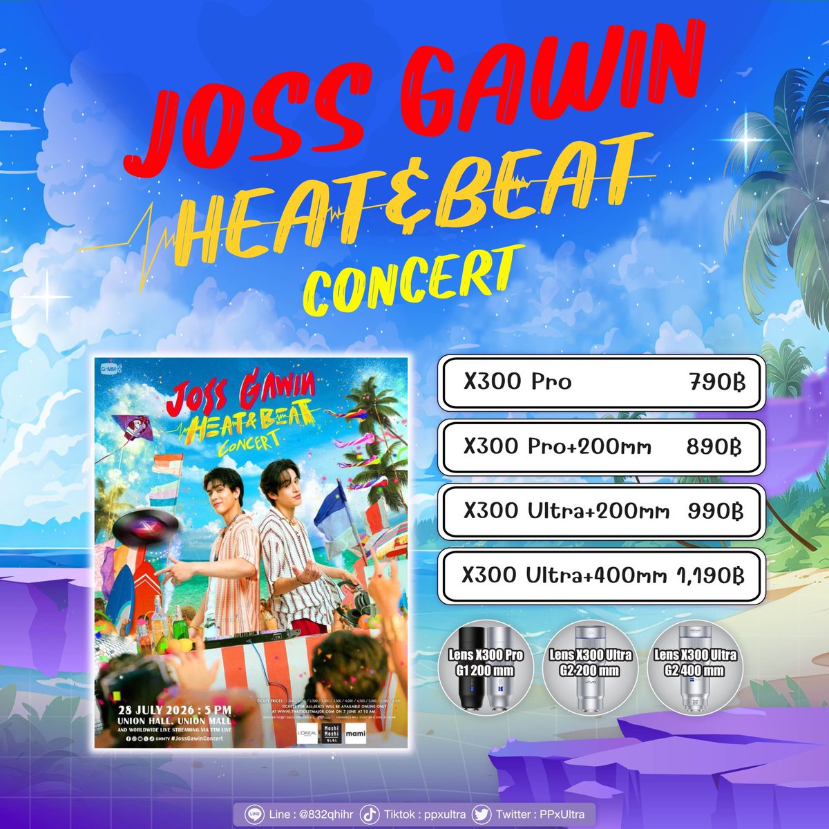 deja_ppng's tweet photo. 👉🏻 จอง = จิ้มไบโอทักแอคหลัก 

❌ x300 ว่างเฉพาะจองคู่เลนส์ครับบบ ❌

⌚️ S24U 590 i16pro 690 x200pro 690

🍭 Vivo x300 pro + Lens 890.-

🍩 Vivo x300 Ultra + Lens 200 mm.- 990

🎃 Vivo x300 Ultra + Lens 400 mm.- 1190
#JossGawinConcert #JossGawin https://t.co/jBUdCCPtku