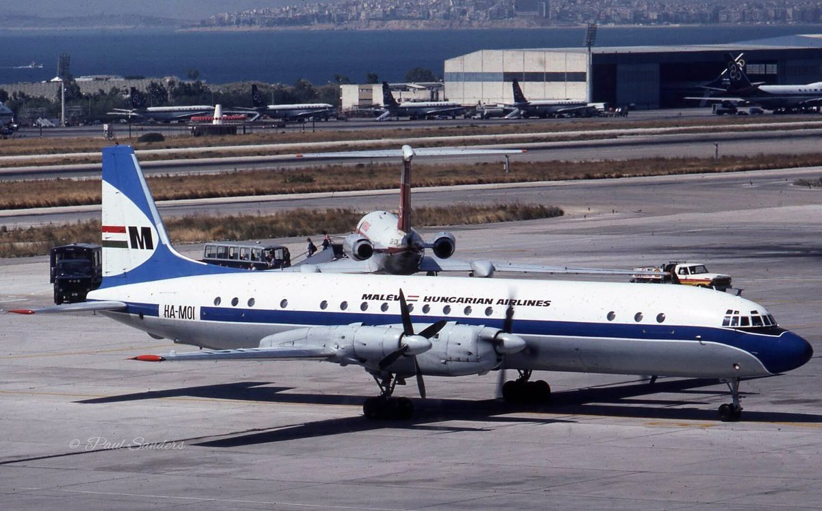 n194at's tweet photo. Malev Hungarian Airlines
Ilyushin IL-18D HA-MOI
ATH/LGAT Ellinikon Intl Airport (closed)
Date: 1980s
Photo credit Paul Sanders
#AvGeek #Airline #Aviation #AvGeeks #Ilyushin #IL18 #ATH #Athens #Malev 🇭🇺 https://t.co/0LGbaAbDUF