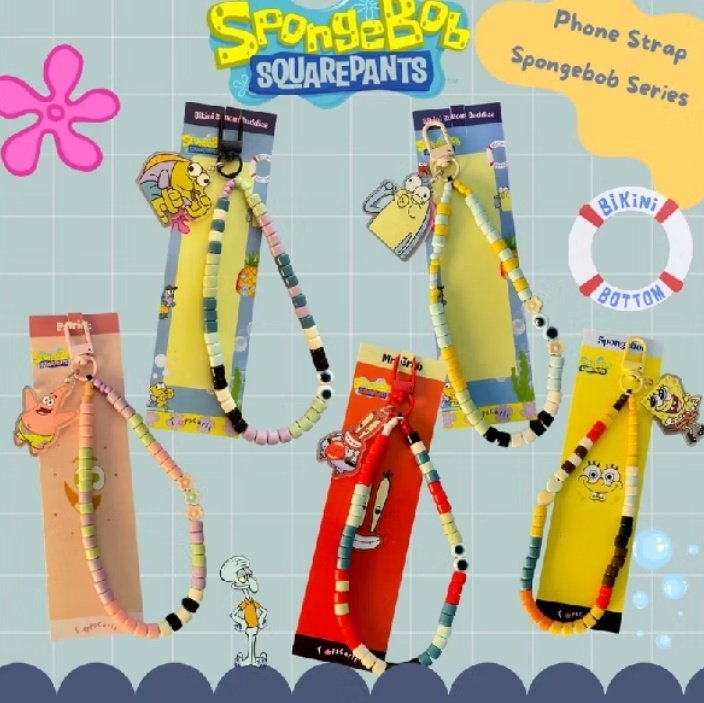 krychxtal's tweet photo. Phone strap SpongeBob series https://t.co/xJTj0nfx1f