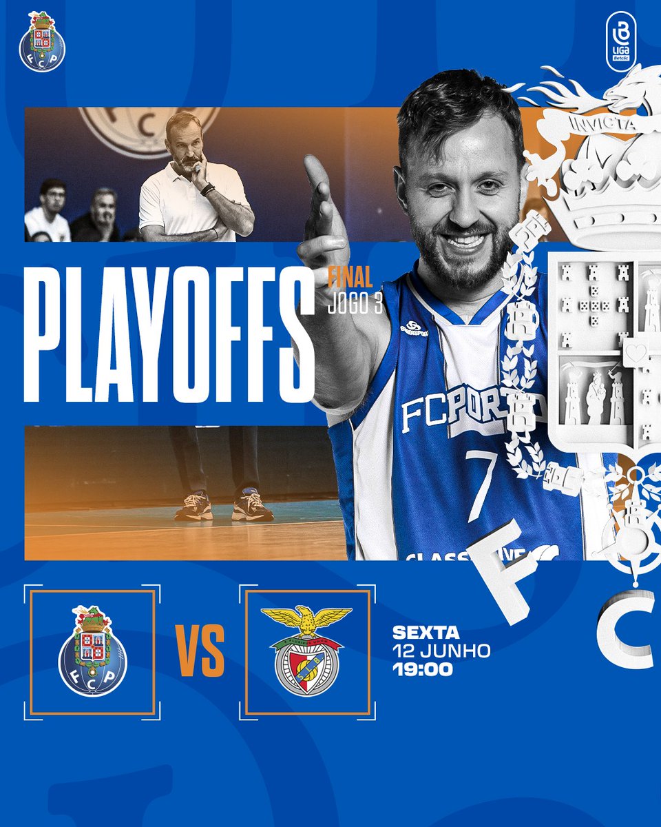FCPorto's tweet photo. 𝐉𝐎𝐆𝐎 𝟑.

📺 Porto Canal e https://t.co/QMa9wvKi6Y 

#FCPortoBasket https://t.co/UZ246L1DOD